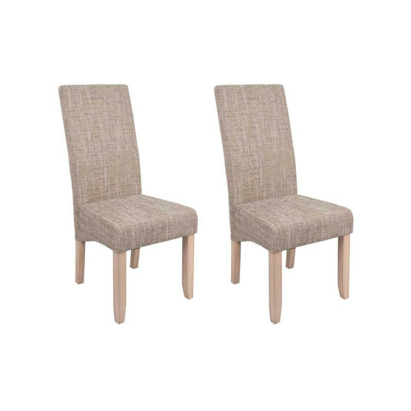 Duo de chaises Beige Tissus/Bois - PURE - L 62 x l 47 x H 108 cm