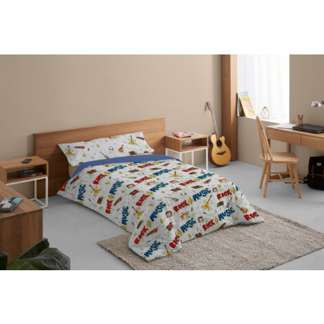 Dúo de funda nórdica Rock - Impresión digital - Cama de 90 cm.