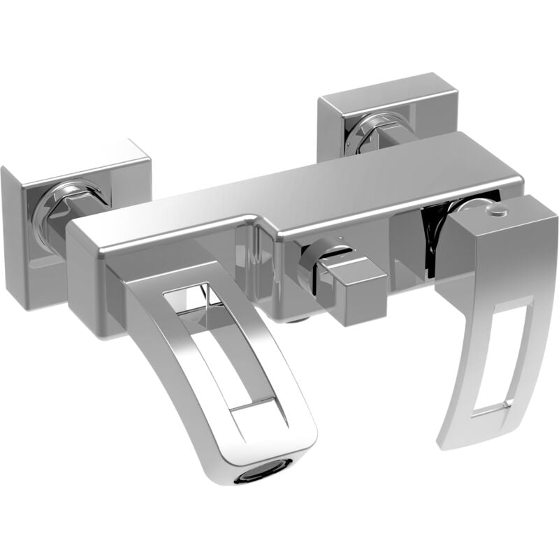 Mitigeur bain-douche mécanique mural Duo chrome - Essebagno