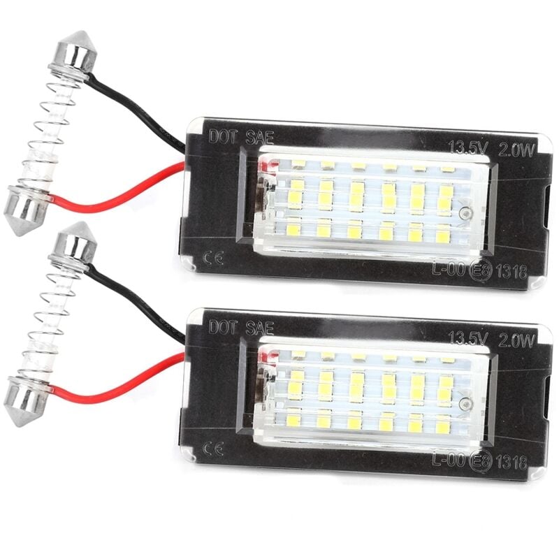 Image of Duokon 1 Paar 12V SMD Kennzeichenbeleuchtung für MINI R56 R57 R58 R59 2006-2014.