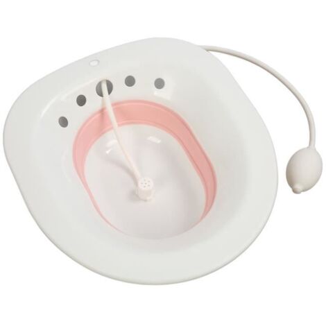 Duokon bain de siège pliant Siège de toilette pliable multifonctionnel en Silicone PP, bain de siège pour deco tapis Bleu Rose
