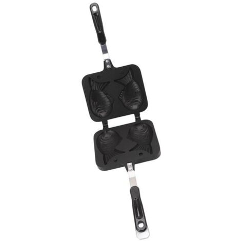 Duokon Moule à gâteau Taiyaki Taiyaki Pan Maker Moule à gâteau en forme de poisson double face antiadhésif pour la fabrication