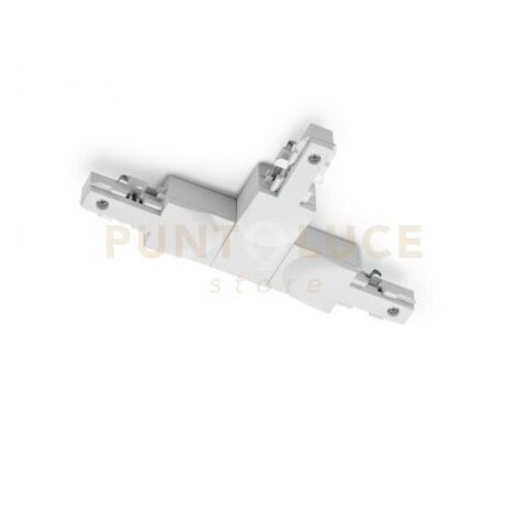 DUOLINE RACCORDO A " T " BIANCO TERRA A SX+SX L. 16CM X H. 10CM PER SISTEMA BINARIO