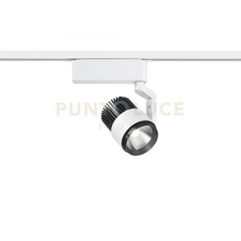 DUOLINE RADIATOR SPOT LED 15W · 1x 1270lm, 2300+3000+4000K ORIENTABILE METALLO BIANCO H. 23CM DIMMERABILE