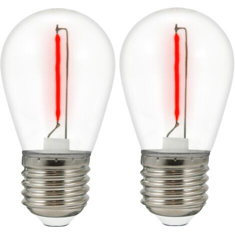 Duopack 2 Lampadine LED neon rosse 2200K E27 36V Polux