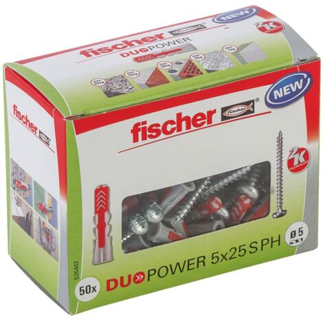Fischer Dübel-Set Duopower 6.0 x 30 mm - 50 Stück Dübel