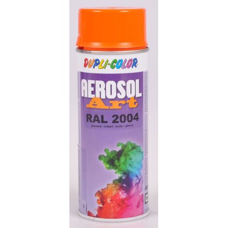 Dupli-Color Aerosol Art Farbspray 400ml versch RAL matt glänzend Farbe Klarlack - Reines orange glänzend RAL 2004