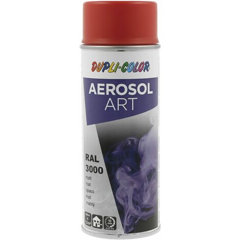 Dupli Color Aerosol Art Lackspray Graffiti Dose - wetterfest, lichtecht und UV-beständig - Graffiti-Spray 400ml, feuerrot matt RAL 3000