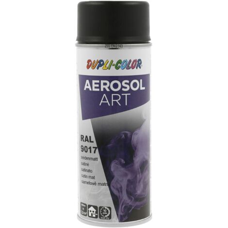 Dupli Color Aerosol Art Lackspray Graffiti Dose - wetterfest, lichtecht und UV-beständig - Graffiti-Spray 400ml, verkehrsschwarz seidenmatt RAL 9017