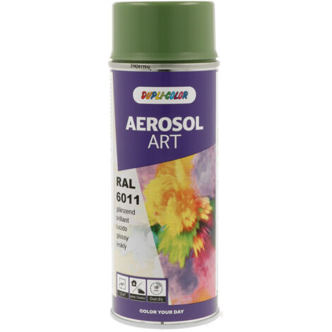 DUPLI-COLOR - Peinture spray ART RAL 6011 Brillant - 741203 - Ce produit de marque DUPLI COLOR est neuf.