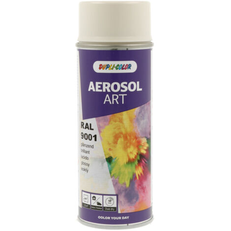 DUPLI-COLOR - Peinture spray ART RAL 9001 Brillant - 722677 - Ce produit de marque DUPLI COLOR est neuf.