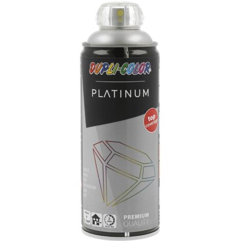 Dupli Color Platinum Lackspray, Sprühlack 400ml für Heimwerker- und Bastelarbeiten, weißaluminium seidenmatt