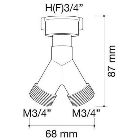 DUPLICADOR GRIFO ROSCA 3/4"-3/4". BLIST. - EHLIS