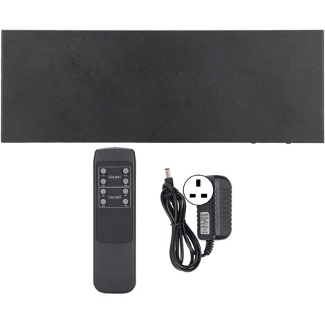 Duplicateur HDMI 4K 2K 3D 1080P avec Télécommande et Alimentation 100‑240V - Prise UK - 4 Sorties