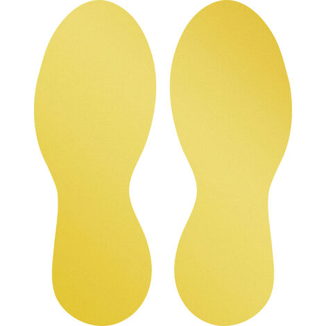 Durable 104704 Bodenmarkierungsform Fuß, ablösbar Gelb 5 Paar (B x H) 90 mm x 240 mm