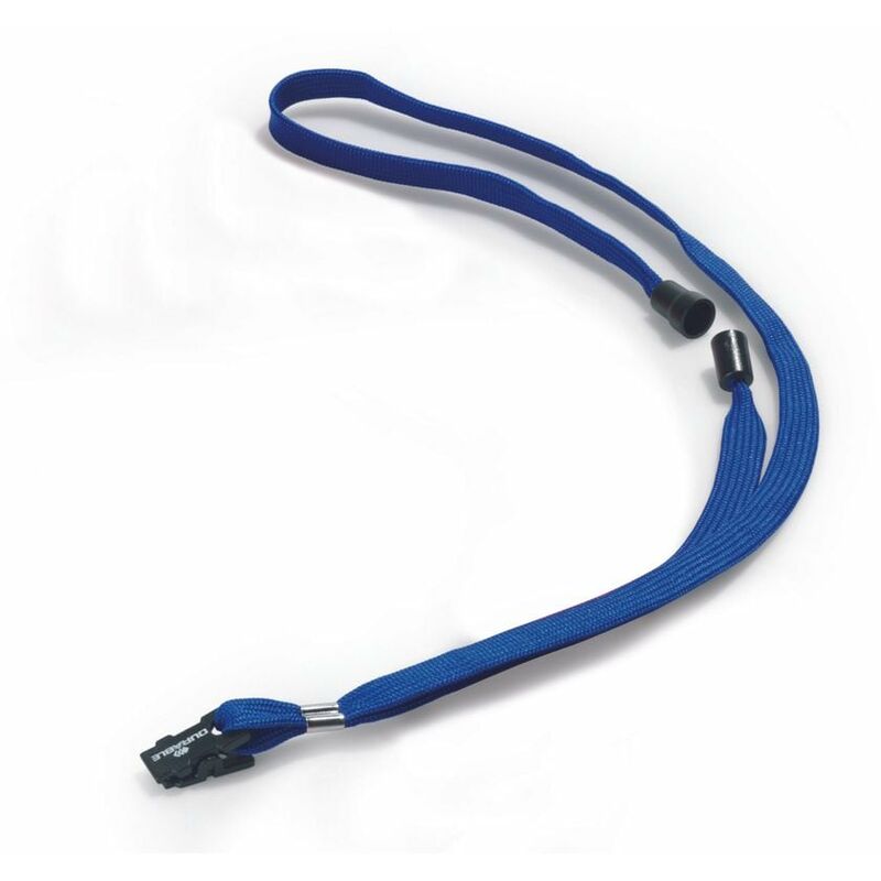 10MM Textile Badge Necklace Blue (Pack-10) - Blue - Durable