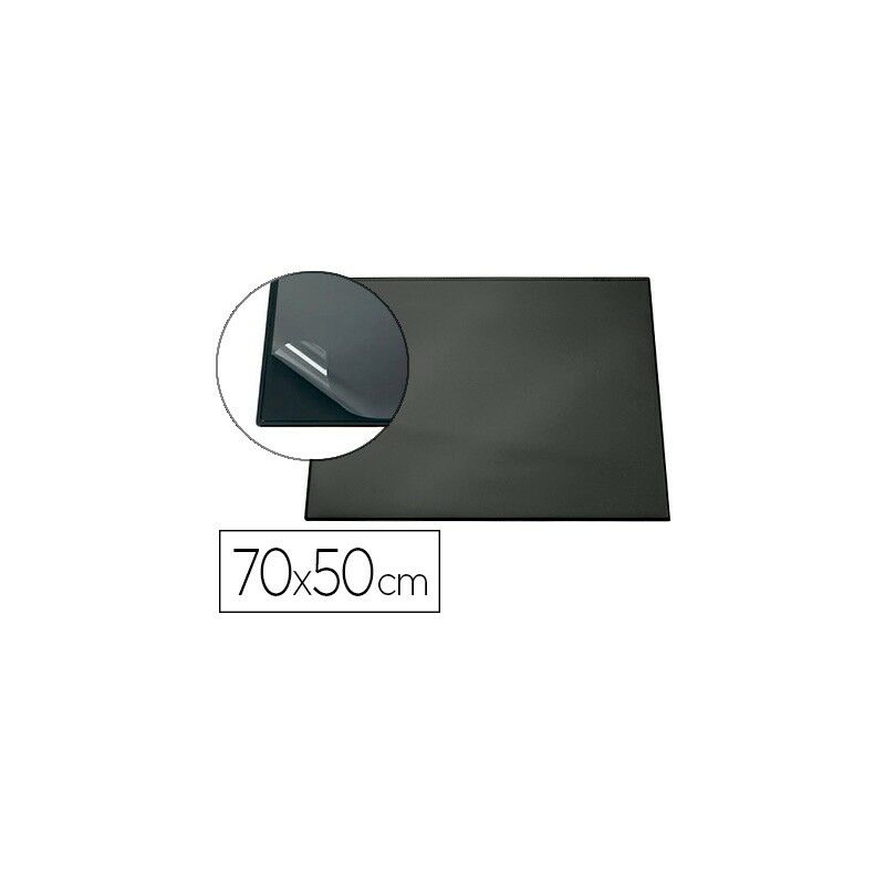 

Liderpapel - Vade sobremesa durable negro con tapa transparente 700x500 mm