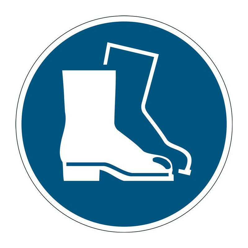 Image of Segnale di obbligo ASR A1.3 / DIN EN ISO 7010 Utilizzare protezione per i piedi 430mm R9 (Per 5)