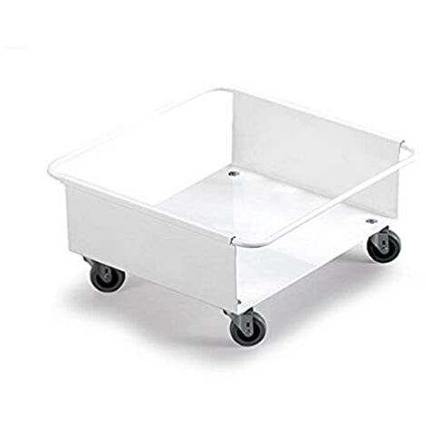 Durable 1801668010 Carrello Durabin Trolley, 90 litri, 1 pezzo, bianco