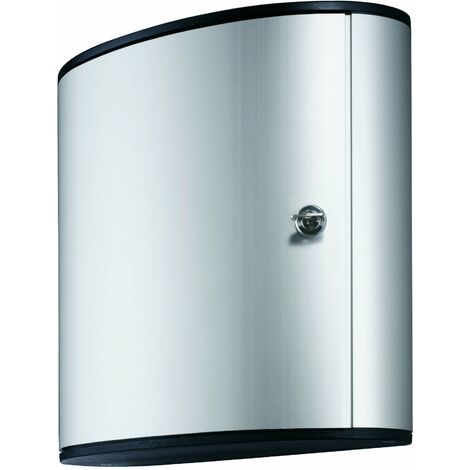 Durable 195123 Key Box 18, Cassetta Portachiavi con Serratura, 302 x 280 x 118 mm, Capacità 18 Chiavi, Argento Metallizzato