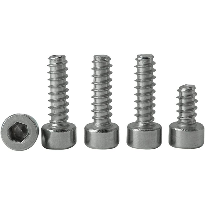 Memkey - Durable 30pcs M4 Self Tapping Screws Stainless Steel Round Hex Socket Self Tapping Screws Portable (Size: M5 x 20mm)