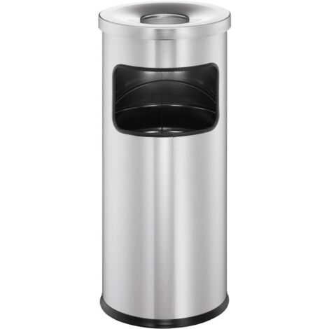 Durable 333223 Cestino in Metallo Argento 17 Litri