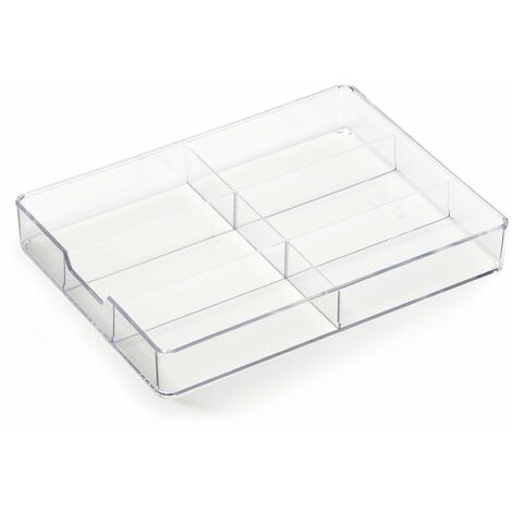 Durable 338419 Coffee Point Caddy, Organizer da Cassetto a 6 Scomparti, Acrilico, Lavabile in Lavastoviglie, 242x48x329 mm, Trasparente
