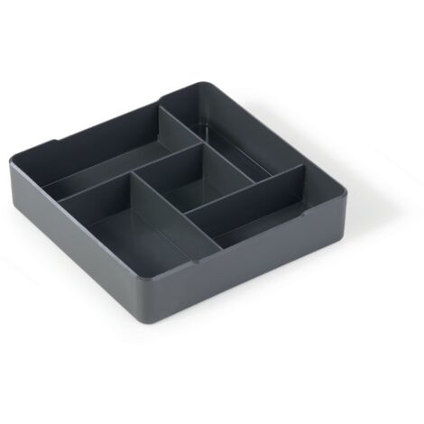 Durable 338658 Coffee Point Case, Organizer da Cassetto a 5 Scomparti, Lavabile in Lavastoviglie, 210x48x210 mm, Carbone