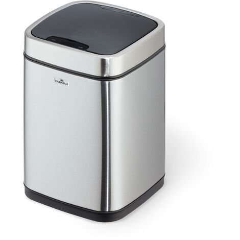 Durable 342023 Sensor Abfalleimer NO TOUCH, mit Inneneimer, 6 Liter, silber