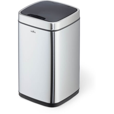 Durable 342123 Sensor Abfalleimer NO TOUCH, mit Inneneimer, 12 Liter, silber
