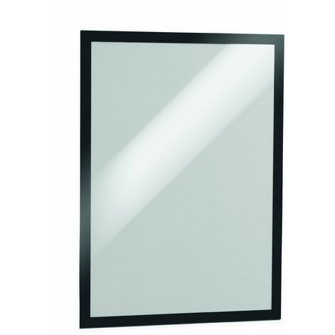 Durable 487301 Duraframe A3, Cornice Espositiva Adesiva, per Superfici Lisce e Solide, Formato A3, Confezione da 2 Pezzi, Nero