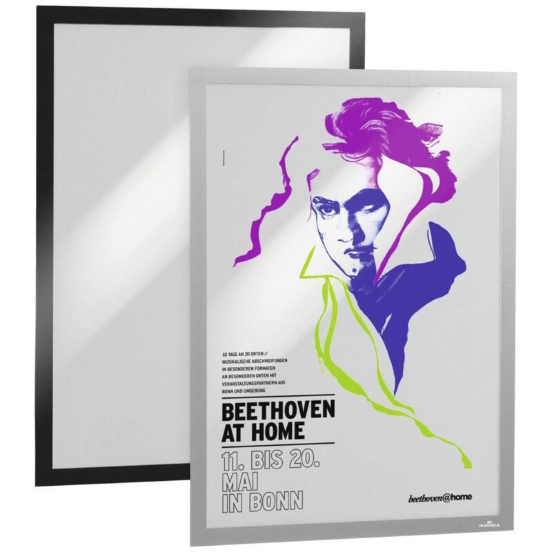 Durable - 505301 Cadre d'information autocollant noir (l x h x p) 465 x 639 x 28 mm din A2