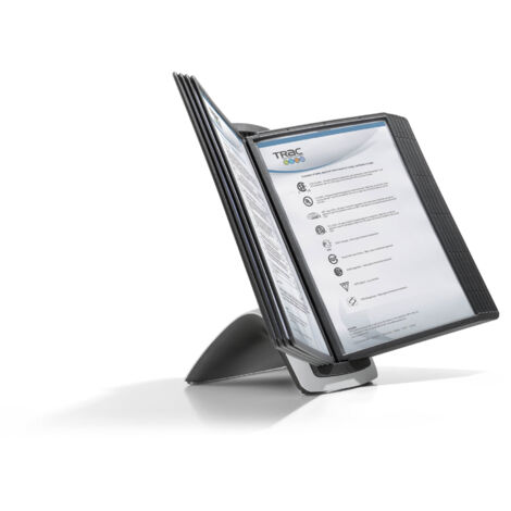 Durable 585501 Tisch-Sichttafelsystem Sherpa Style Table 10, mit 10 Sichttafeln A4, schwarz