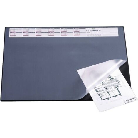 Durable 7204 720401 Sous-main noir (l x H) 65 cm x 52 cm
