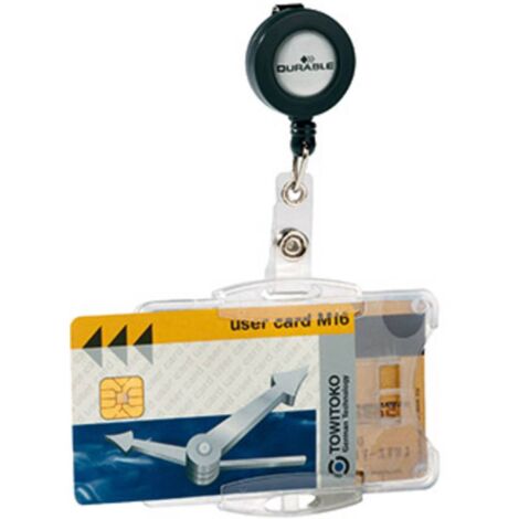 Durable 832910 Porte-carte d'identité à enrouleur clip, porte-badge 1 pc(s)  – Conrad Electronic Suisse