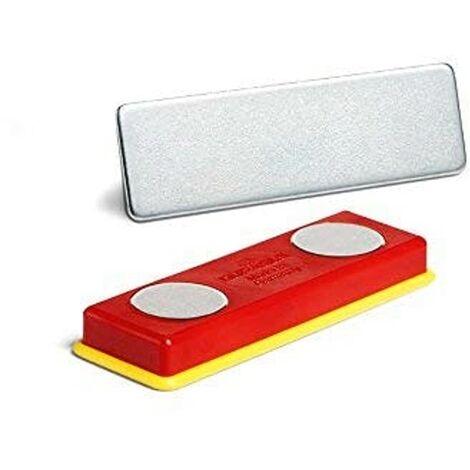 Durable 891700 calamita e dischi di metallo, confezione da 10, colore: Rosso/Giallo