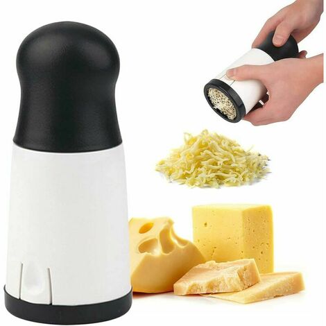 Cone Cheese Grater with Handle - Stainless Steel Triple Function Wood Handle  Parmesan Shaver Non-Slip Rubber Bottom Hand Held Multifunction Vegetables  Cheese Grater 