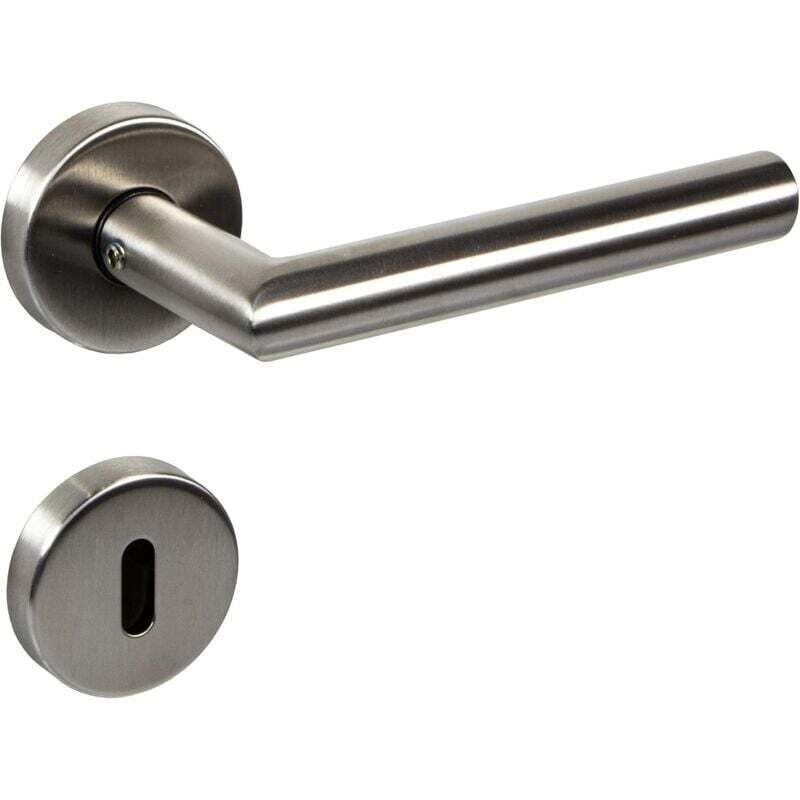 Durable and sturdy stainless steel door handle for indoor and outdoor use on doors in houses, living rooms, kitchens, bedrooms, and bathrooms. Key