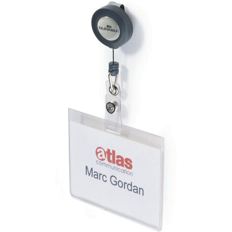 DURABLE, Badge à yoyo, h x l 60 x 90 mm, lot de 30 pièces,