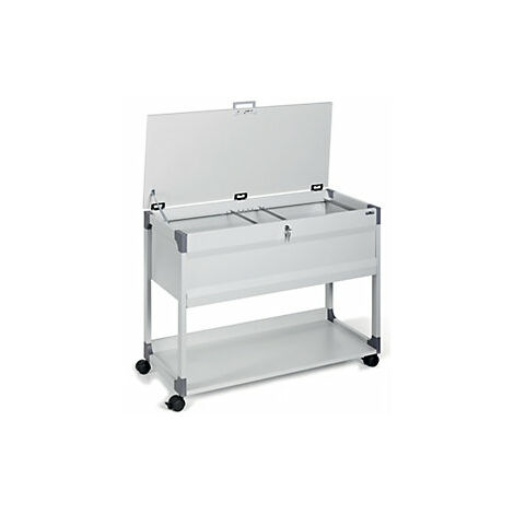 DURABLE Carrello per cartelle sospese con coperchio per 100