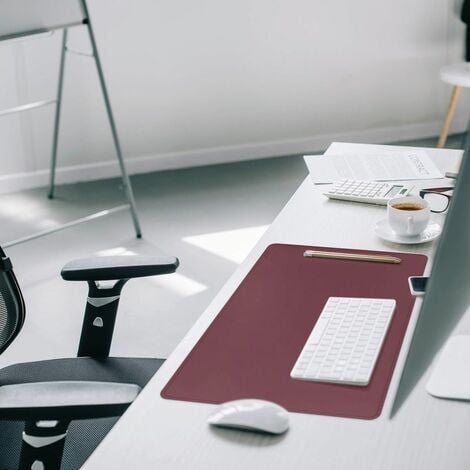 Durable Desk Mat with Contoured Edges 54 x 40cm Red