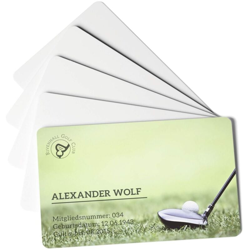 Durable DURACARD Thin Cards White 0, Pack of 100
