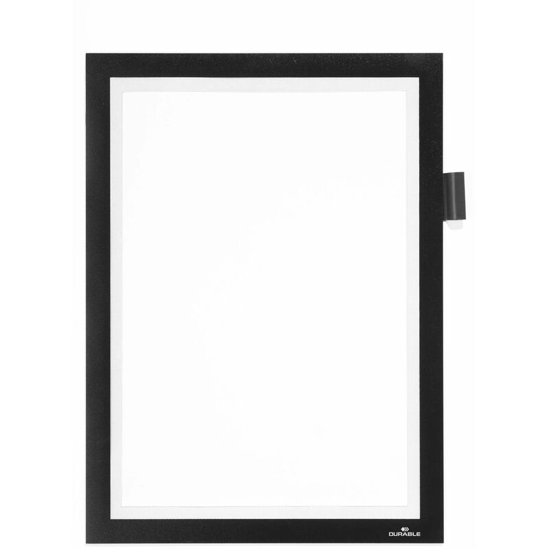 Image of Duraframe Magnetic Note A4 498901 Info Duraframe Magnetic Note (A4, Cornice Magnetica con porta penne aperto), 1 pezzi, nero - Durable