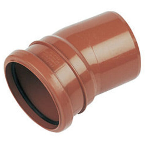 Durable FloPlast 110mm PVCu Single Socket 15' Drain Bend