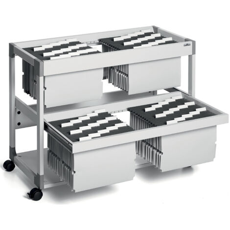 DURABLE Hängemappenwagen TROLLEY 200 MULTI DUO 379210 lichtgrau