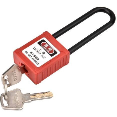 Durable Industrial Security Padlock with Long Tag and Isolation Lock