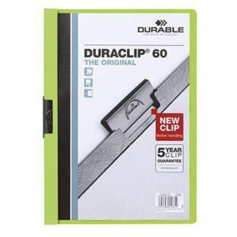 DURABLE Klemmmappe DURACLIP 60 220905 DIN A4 Hartfolie grün