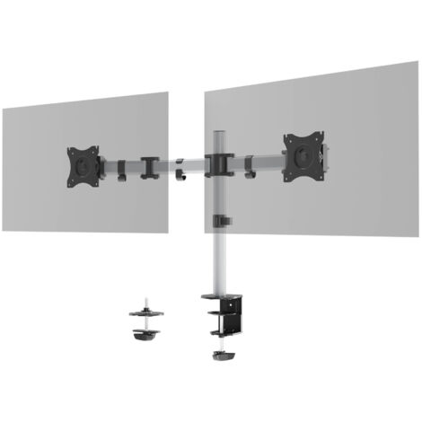 Durable Monitor Halterung SELECT für 2 Monitore, Tischbefestigung, VESA, 360° drehbar, Stufenlos, 509523