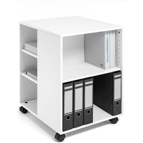 Durable Multifunktions-Wagen 74/59, 3-seitig offen mit 6 Regalböden (528 x 748 x 592 mm), weiß, 311302