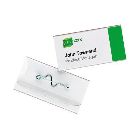 DURABLE Namensschild DURABLE 60 x 30 mm (B x H) Wellennadel transparent 100 St./Pack.